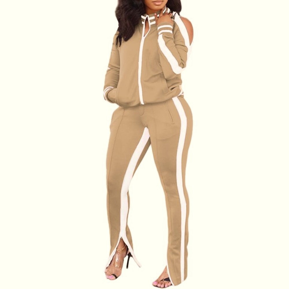 New Sexy Cold Shoulder Tracksuit